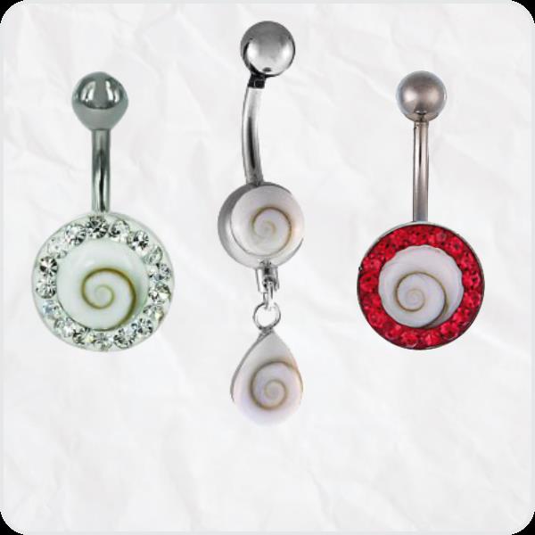 Bauchnabelpiercing mit Shiva Auge