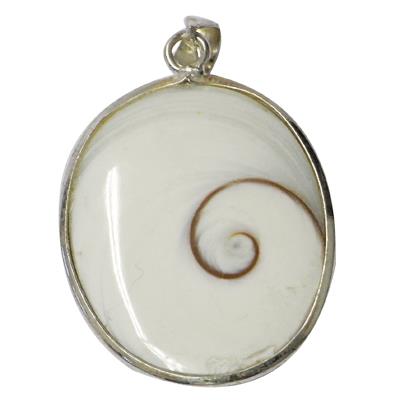 Shivaauge Silberanhänger Ellipse 25 mm Anhänger 925er Sterling Silber Shiva Auge Eye Damen Schmuck