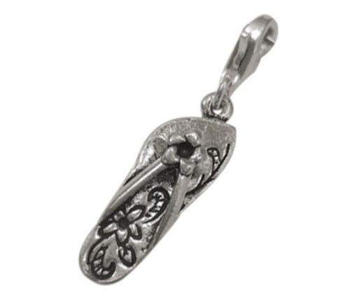 Silberanhänger Flip Flop Charm Anhänger Damen Schmuck 925er Sterling Silber