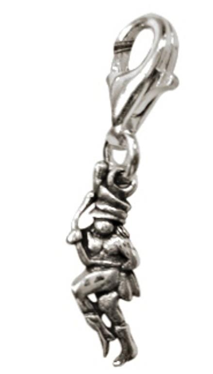 Silberanhänger Frau Stiefel Uniform Charm Anhänger 925er Sterling Silber Unisex Schmuck