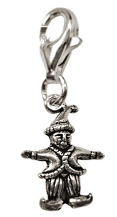 Silberanhänger Harlekin Kasper Charm Anhänger 925er Sterling Silber Unisex Schmuck