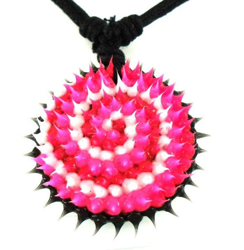 Silikonkette Kette rot rosa weiß Silikon schwarz Baumwolle verstellbar Spirale Stachelkette