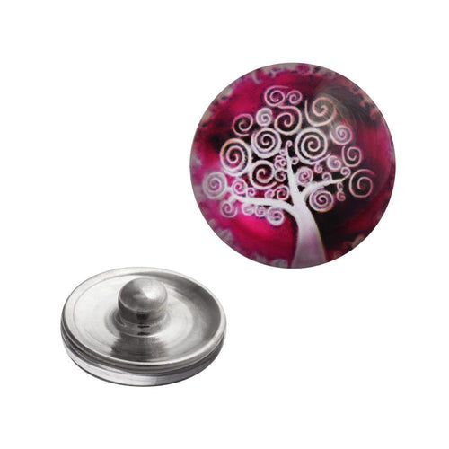 Chunks Druckknopf Click Button Edelstahl Baum des Lebens