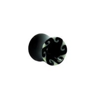 Load image into Gallery viewer, Horn Tunnel Wellen Bone Inlay schwarz weiß Tribal Buffalo Horntunnel Büffelhorn Plug Ohrstecker Expander
