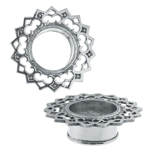 Silbertunnel Rauten Bögen 925 Sterling Silber Tunnel Plug Organic Expander
