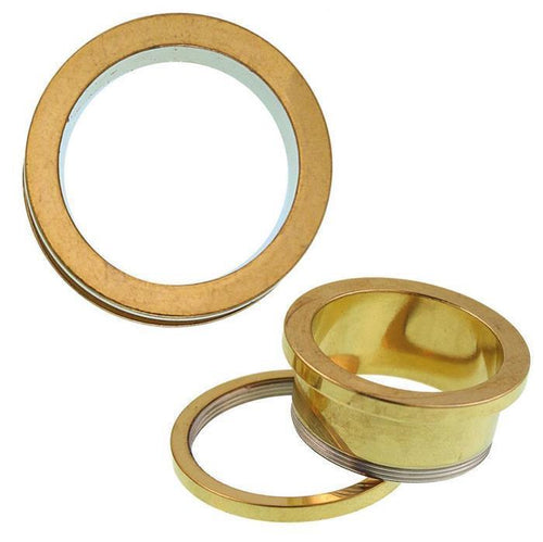 Metalltunnel Tunnel Chirurgenstahl Unisex Edelstahl Plug golden Rand Expander Piercing