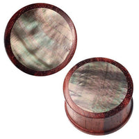 Load image into Gallery viewer, Sonoholz Plug dunkel Inlay Black Shell Tribal Expander Organic
