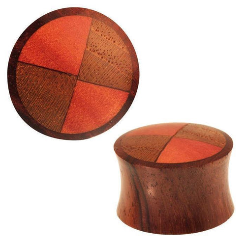 Plug Saba Holz Oberfläche Teak Holz und Sono Holz Tribal Expander