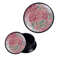 Load image into Gallery viewer, Schraub Plug Acryl Pastell Rosen rosa grün Piercing Ohrschmuck
