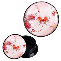 Load image into Gallery viewer, Schraub Plug Acryl Schmetterlinge rosa gelb orange Piercing Ohrschmuck
