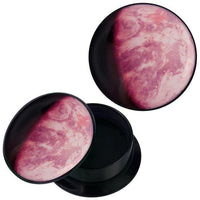 Load image into Gallery viewer, Schraub Plug Acryl schwarz rosa Planet Schatten Piercing Ohrschmuck
