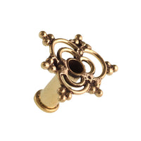 Load image into Gallery viewer, Brass Tunnel Doppelbögen Dreiecke antik gold nickelfrei Plug Messing Expander Schmuck
