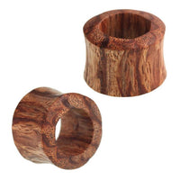 Load image into Gallery viewer, Holz Tunnel Zebraholz konvex natürliche Maserung Tribal hell dunkel

