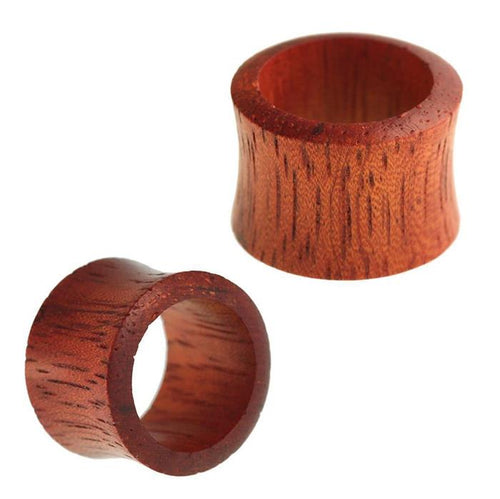 Holz Tunnel Rangasholz konvex schmal dunkelrot gemasert Organic
