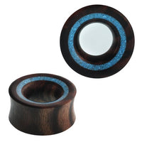 Load image into Gallery viewer, Tunnel Sonoholz crushed Türkis Rim dünn double flared Handarbeit
