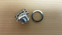Load image into Gallery viewer, Edelstahl Plug silbern Totenkopf großes Gebiss Haken Skull Schraubplug Tunnel
