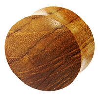 Load image into Gallery viewer, Holz Plug Teakholz braun Naturmaserung handgeschnitzt

