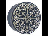 Load image into Gallery viewer, Holz Plug Gothic Kreuz silber double flared
