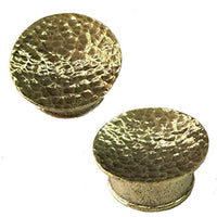 Load image into Gallery viewer, Brass Tunnel Plug antik gold gehämmert konkav Messing
