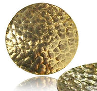 Load image into Gallery viewer, Brass Tunnel Plug antik gold gehämmert konkav Messing
