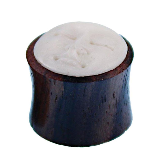 Holz Plug Sonoholz Bone Inlay Gesicht weiß