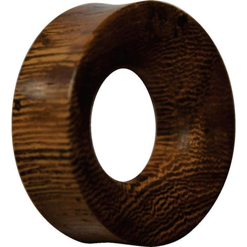 Flesh Tunnel Holz Parasitholz braun double flared