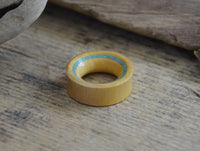 Load image into Gallery viewer, Tunnel Jackfrucht Holz crushed Türkis Rim dünn
