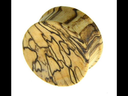 Bananenholz Plug hell ribbed straight konkav