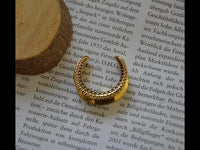 Load image into Gallery viewer, Saddle Plug Flesh Tunnel Edelstahl gold PVD Ohrgewicht
