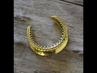 Load image into Gallery viewer, Saddle Plug Flesh Tunnel Edelstahl gold PVD Ohrgewicht
