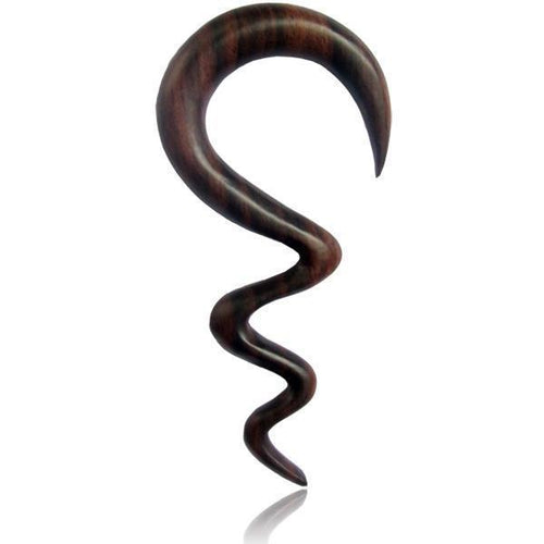 Sonoholz lang Tribal Piercing Holz Haken Zickzack Unisex Expander handgeschnitzt Organic