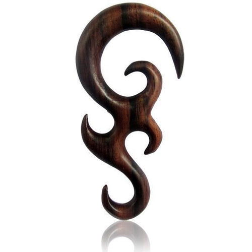 Sonoholz lang Tribal Piercing Holz Ornament Spitzen Unisex Expander handgeschnitzt Organic