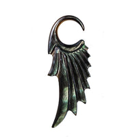 Load image into Gallery viewer, Perlmutt Piercing Hooks Spiralen Flügel 2mm 3mm 4mm Expander Muschel geschnitzt
