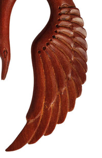 Load image into Gallery viewer, Piercing Holz red sawo wood Schwan Tribal earring Expander handgeschnitzt
