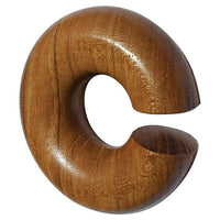 Load image into Gallery viewer, Ohr Donut Holz Ohrgewicht-Piercing Teakholz Ring
