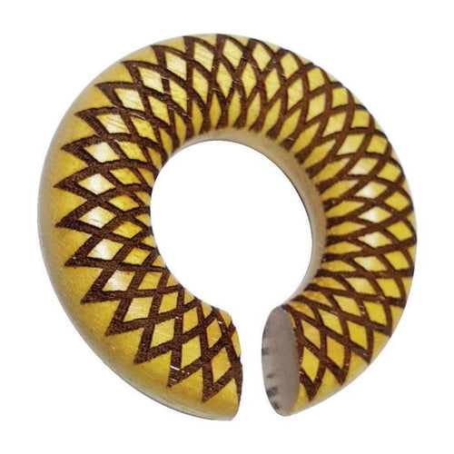 Donut Ohr Piercing Dahlie Jackfrucht Holz Ohrgewicht