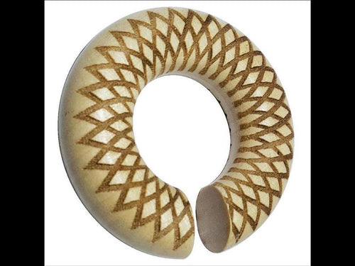 Donut Ohr Piercing Dahlie Krokodilholz Ohrgewicht