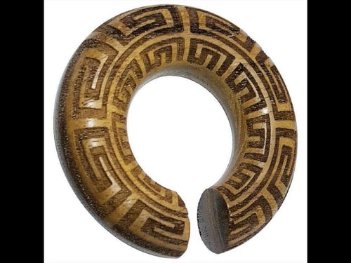 Ohr Donut Piercing griechisch Teakholz Ohrgewicht