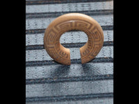 Load image into Gallery viewer, Ohr Donut Piercing griechisch Teakholz Ohrgewicht
