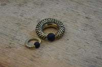 Cargar imagen en el visor de la galería, Gummi Klemmkugel Ring Messing Piercing Gitter
