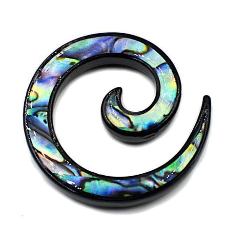 Piercing Ohrgewicht Brass Dehnschnecke Paua Abalone