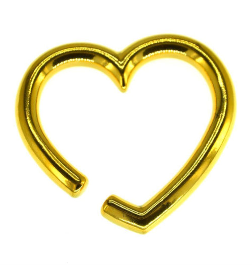Ohrgewicht 6mm Dehner Edelstahl gold PVD Herz Piercing