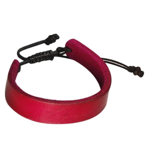 Lederarmband, Lila gefärbt, schlicht, 1,2cm breit, ca.19-22cm lang