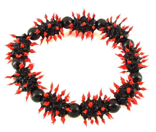 Stachel Silikonarmbänder schwarz Spitzen rot Armbänder Armband Silikon Silikonarmband Schmuck