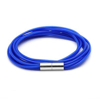 Cargar imagen en el visor de la galería, Silikonarmbänder Farben Schnüre Armband Silikon fünffach mehrlagig Magnetverschluss unisex

