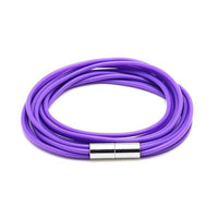 Cargar imagen en el visor de la galería, Silikonarmbänder Farben Schnüre Armband Silikon fünffach mehrlagig Magnetverschluss unisex
