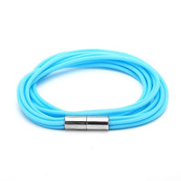 Cargar imagen en el visor de la galería, Silikonarmbänder Farben Schnüre Armband Silikon fünffach mehrlagig Magnetverschluss unisex
