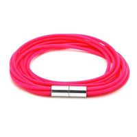 Cargar imagen en el visor de la galería, Silikonarmbänder Farben Schnüre Armband Silikon fünffach mehrlagig Magnetverschluss unisex
