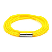 Cargar imagen en el visor de la galería, Silikonarmbänder Farben Schnüre Armband Silikon fünffach mehrlagig Magnetverschluss unisex
