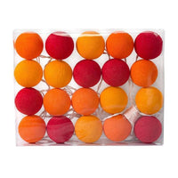Cargar imagen en el visor de la galería, LED Lichterketten bunt 20 Baumwollkugeln (6 cm) CE 3,5m Deko innen Cotton Ball
